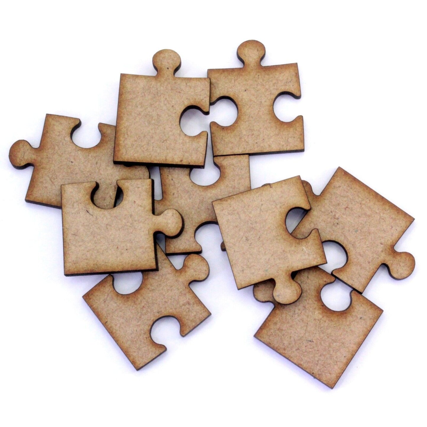 Jigsaw Piece Square MDF Craft Shapes. 4 Puzzle Size Options. Cut From 2mm MDF