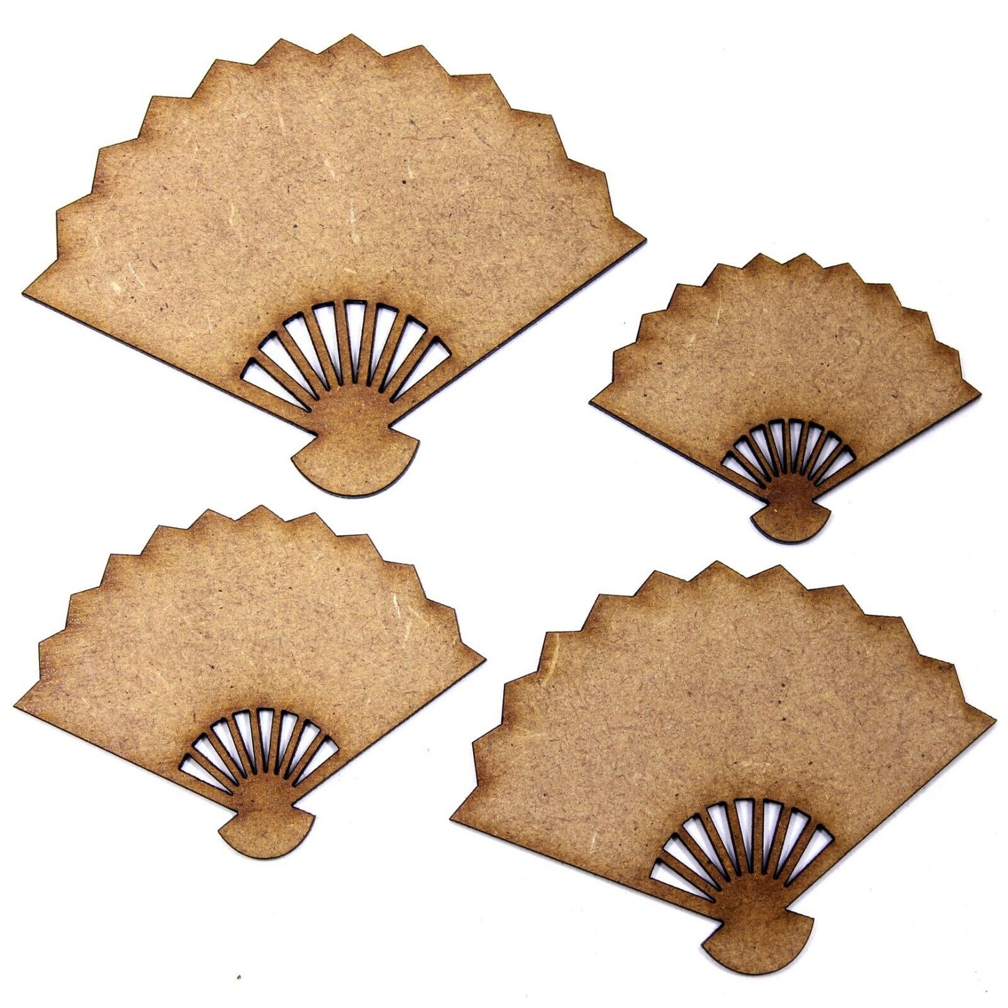 Hand Fan Craft Shapes. Various Sizes. 2mm MDF Wood, Japanese, Art Deco