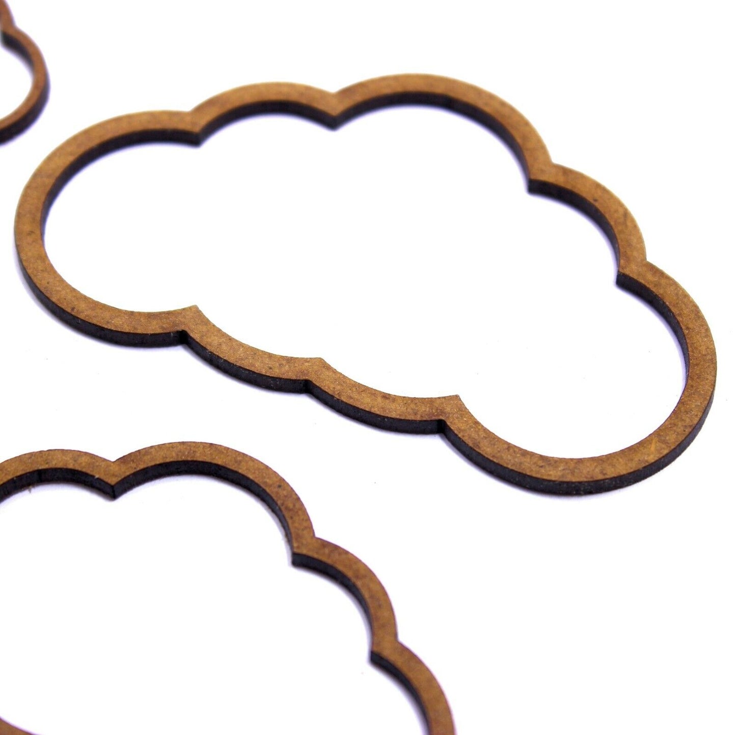 Hollow Cloud Craft Shape, Various Sizes, 2mm MDF Wood. Frame, Outline