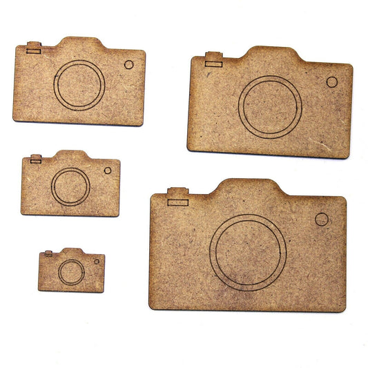 Camera Craft Shape, Various Sizes, 2mm MDF Wood. Photography, photograph, Retro