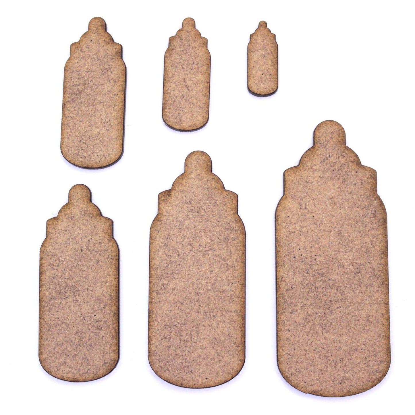 Baby Bottle Craft Shape, Various Sizes, 2mm MDF Wood. Boy, Girl, feeding