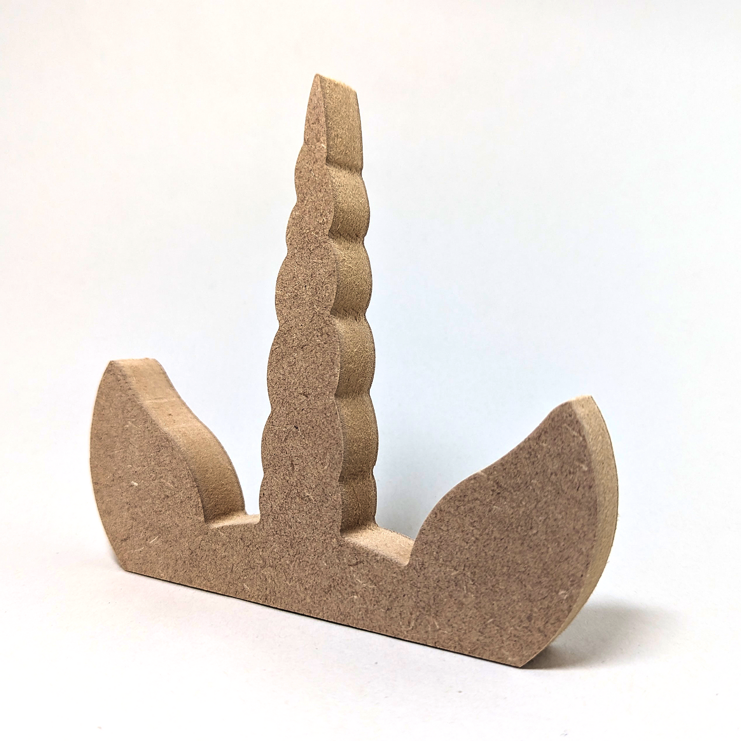 Free Standing 18mm MDF Unicorn Horn and Ears Shape. 10cm to 30cm. Bedroom Decor