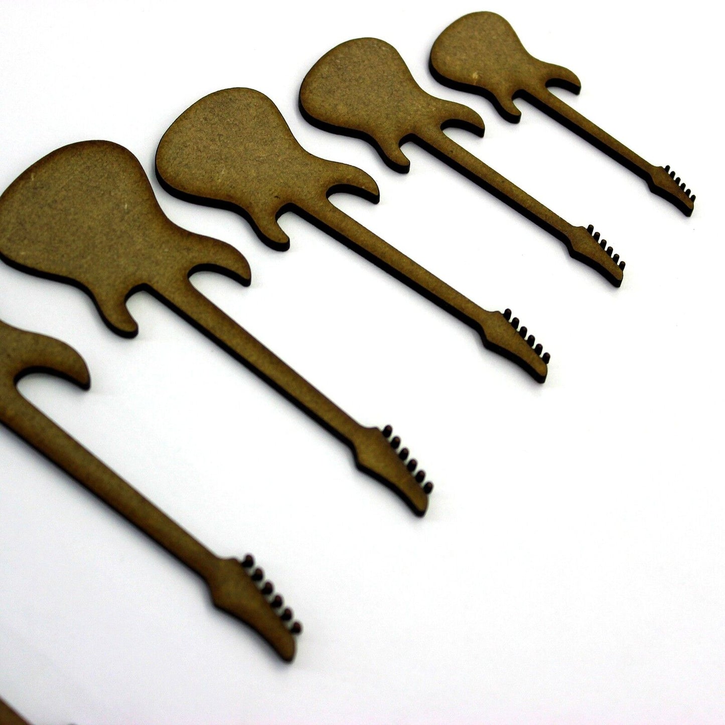 Electric Guitar Craft Shapes. Various Sizes 50mm - 200mm. 2mm MDF Wood
