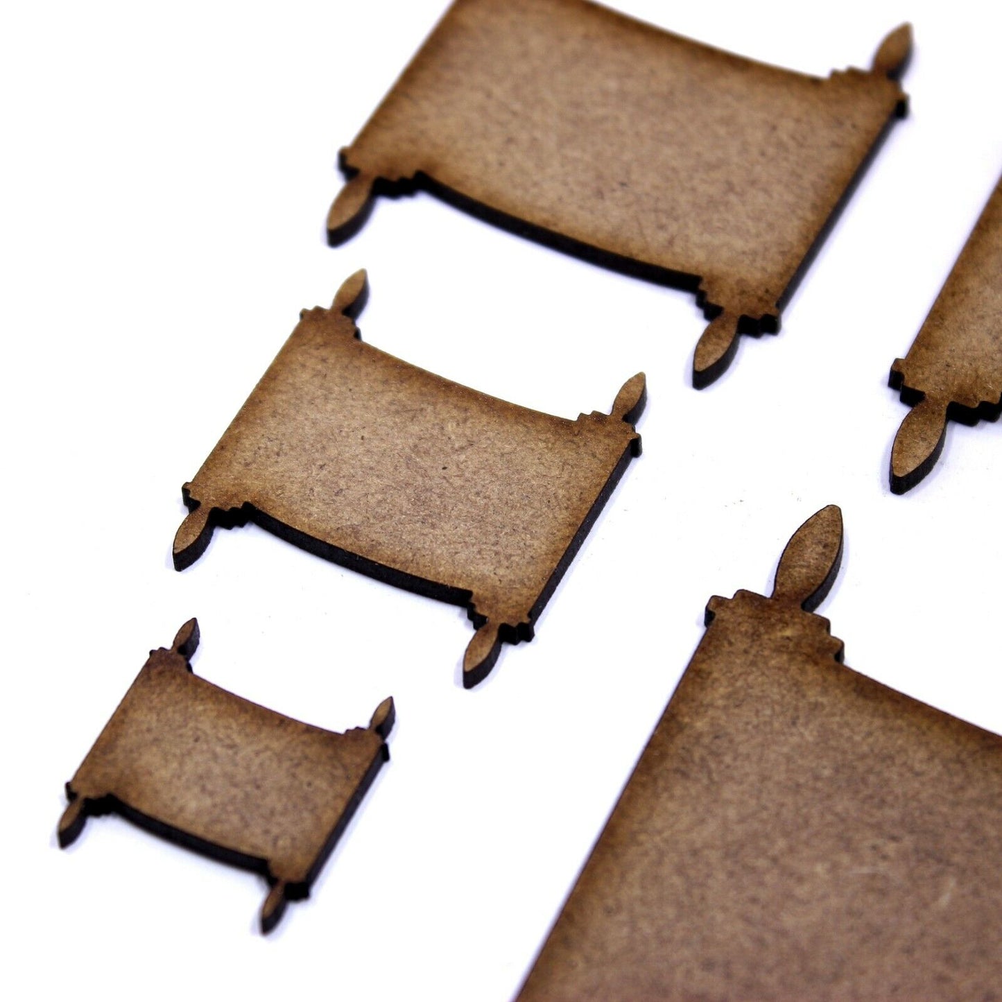 Scroll Craft Shape, Various Sizes, 2mm MDF Wood. Hebrew, Torah