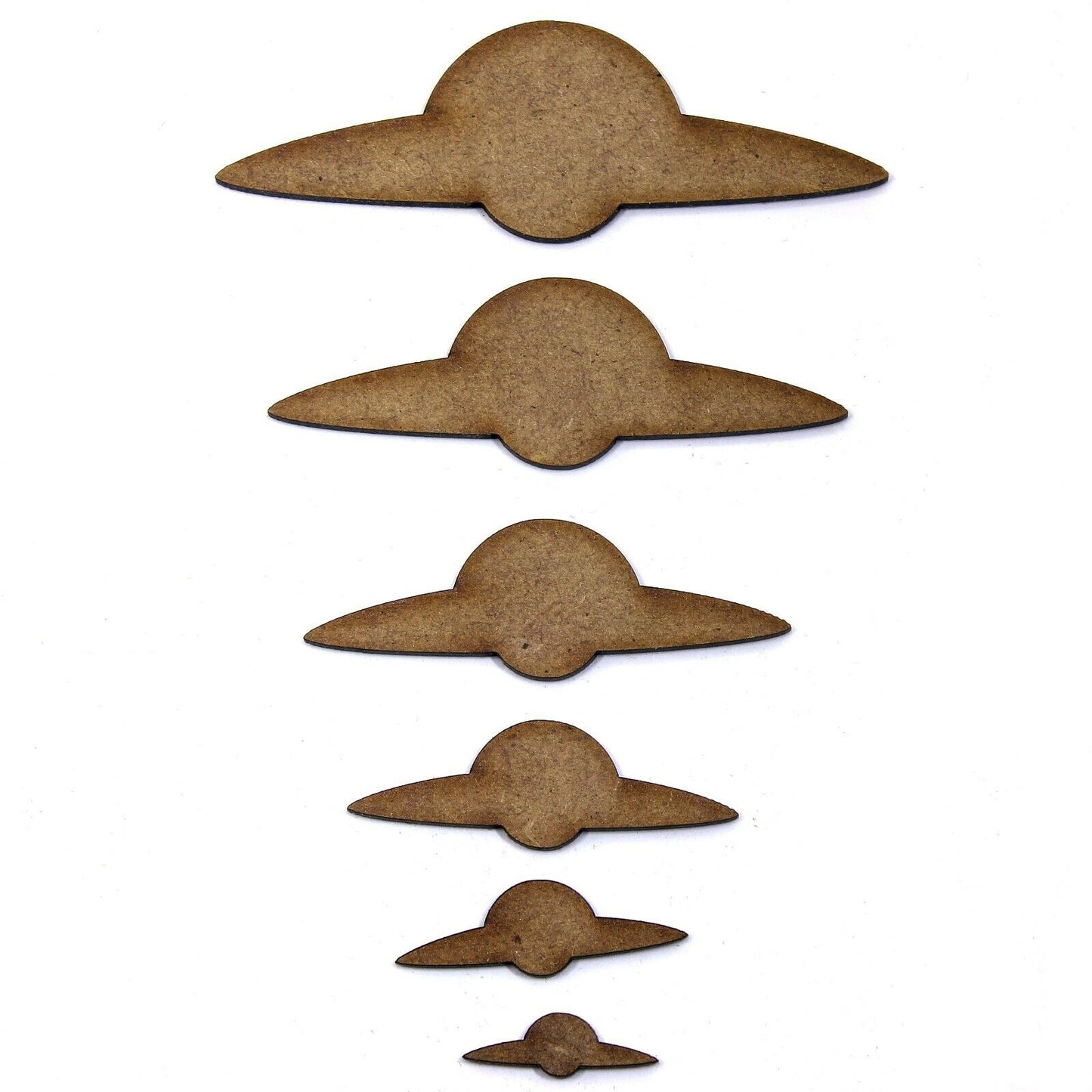 Flying Saucer Craft Shape, Various Sizes, 2mm MDF Wood. UFO, Alien, Space
