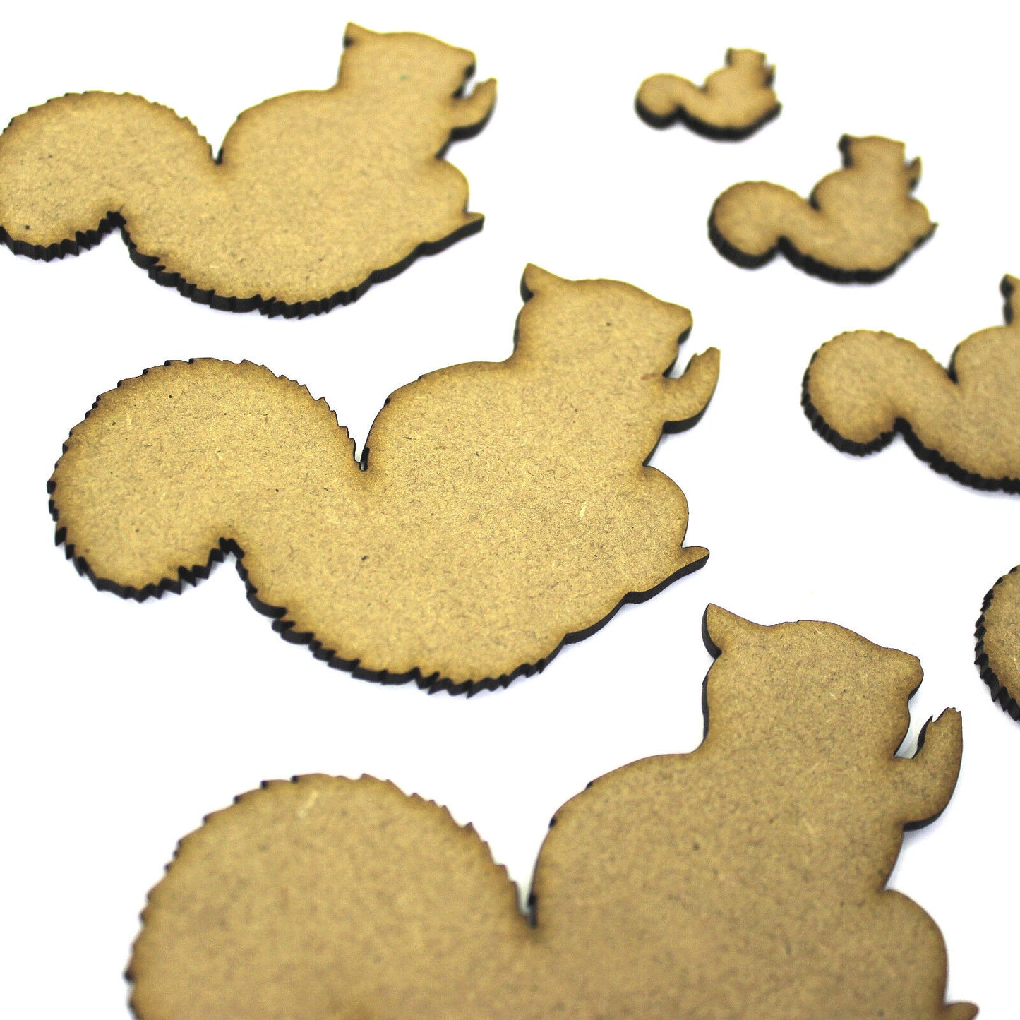 Squirrel Craft Shape, Various Sizes, 2mm MDF Wood. Animal, nature