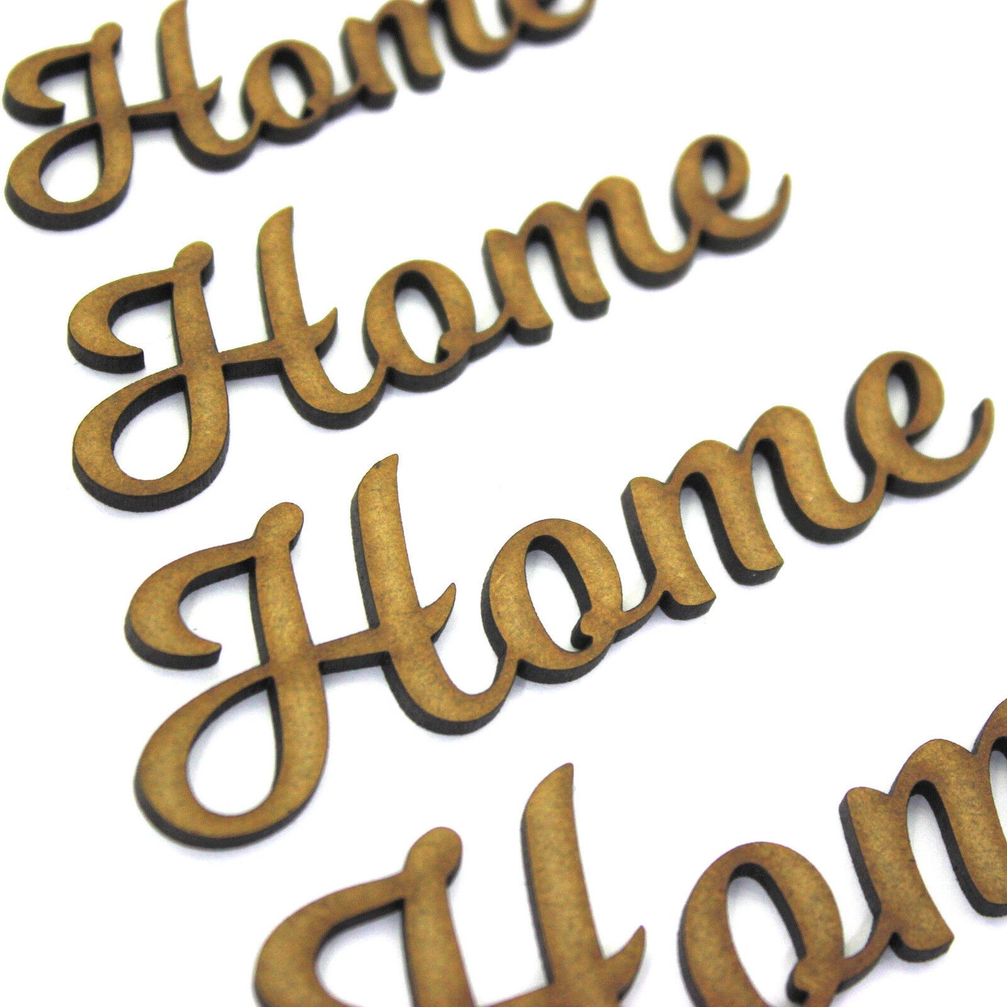 Home Word Craft Shape, Various Sizes, 2mm MDF Wood. Joined up lettering, script