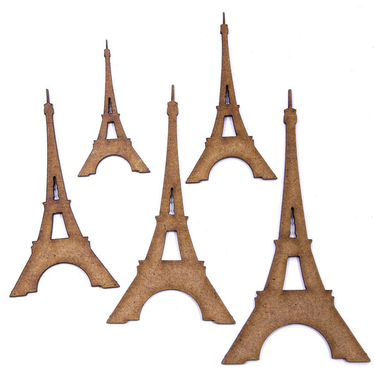 Eiffel Tower Craft Shape, Various Sizes, 2mm MDF Wood. Paris, France, French