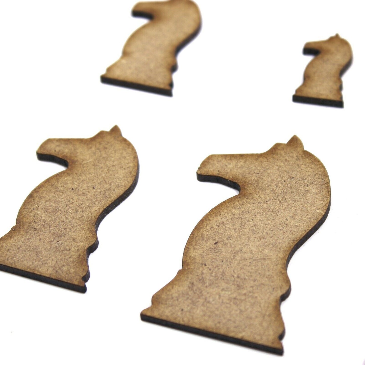 Knight Chess Piece Craft Shape, Various Sizes, 2mm MDF Wood. Checkmate, board