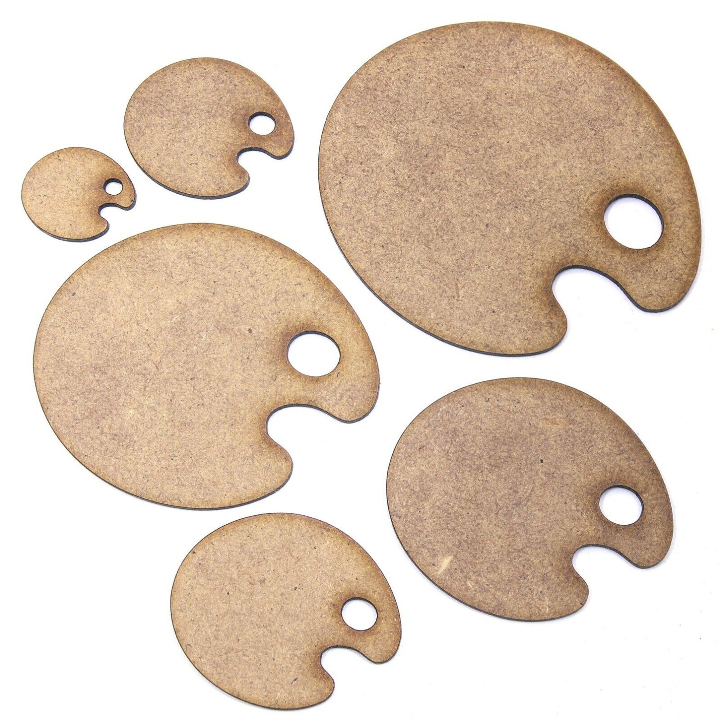 Art Palette Craft Shape, Various Sizes, 2mm MDF Wood. Artist, Painting