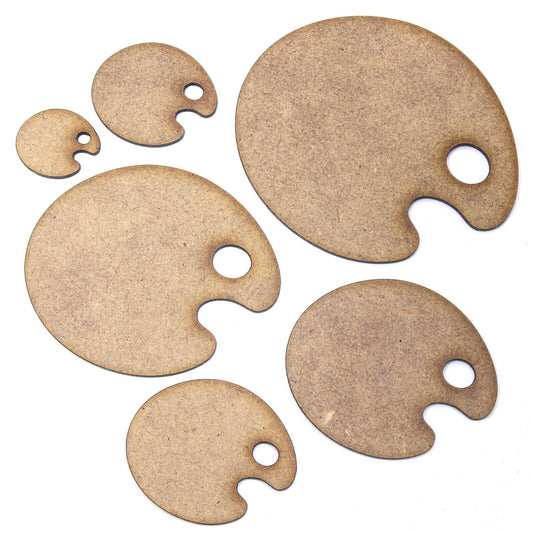 Art Palette Craft Shape, Various Sizes, 2mm MDF Wood. Artist, Painting