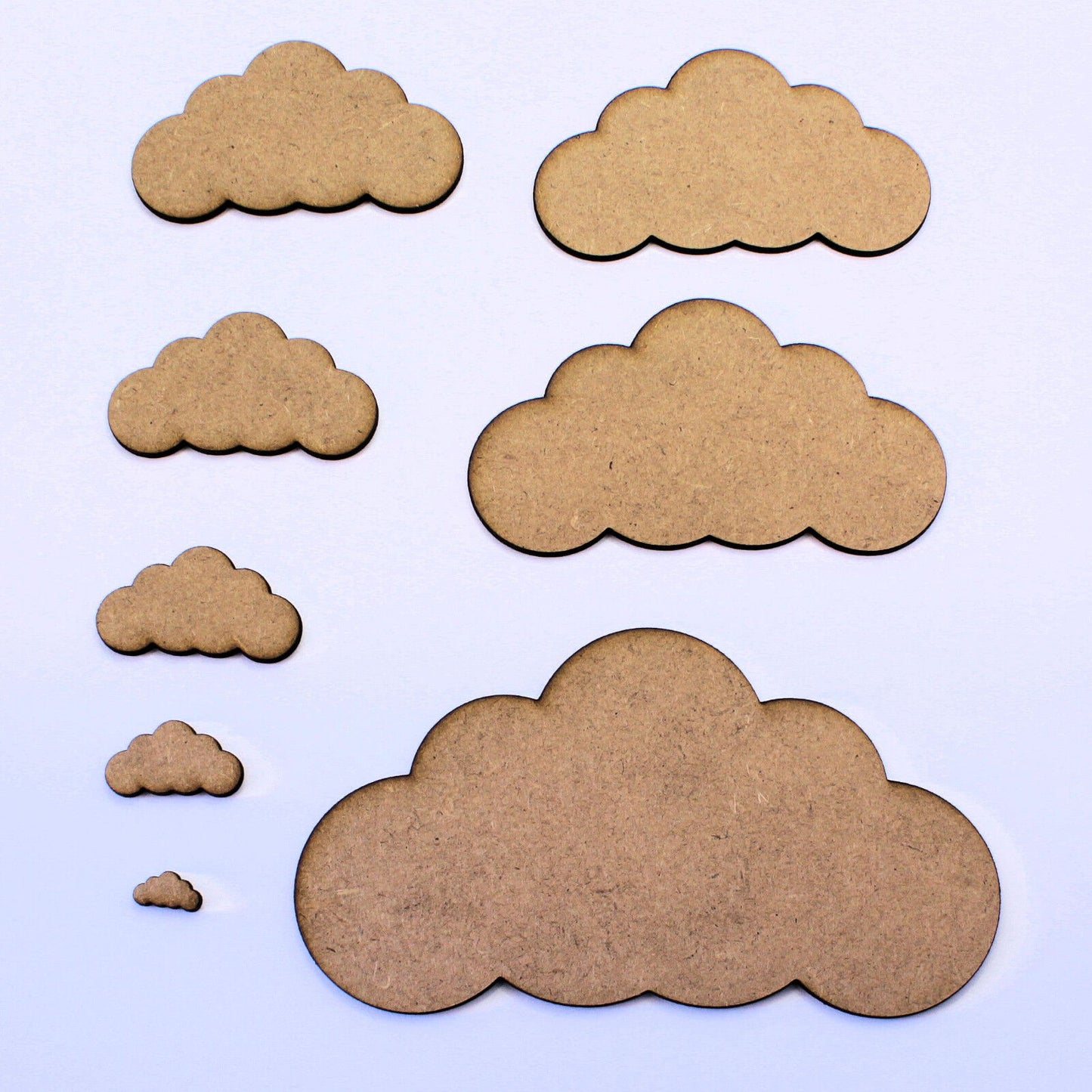 Cloud (symmetrical) Craft Shape, Embellishments, Decorations, 2mm MDF Wood