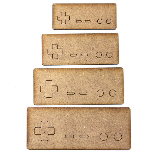 NES Controller Craft Shape, Various Sizes, 2mm MDF Wood. Retro Gaming, Gamer