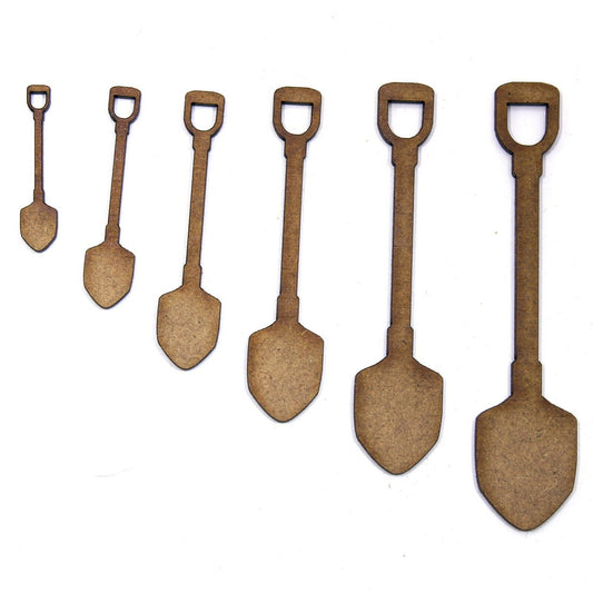 Garden Spade Craft Shape, Various Sizes, 2mm MDF Wood. Gardening, gardener, dig