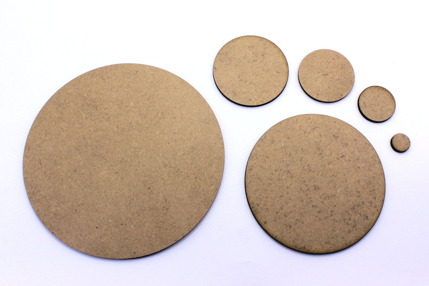 Circle Craft Shapes, Embellishments, Tags, Decorations, 2mm MDF Wood