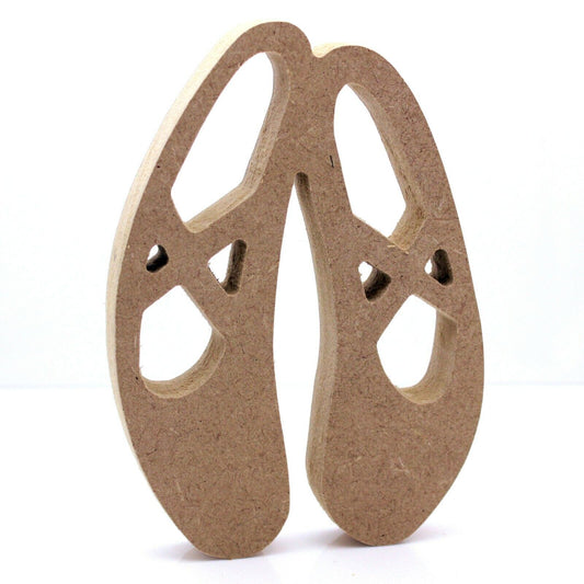 Free Standing 18mm MDF Ballet Shoes Craft Shape 15cm to 30cm. Dance Girls Decor