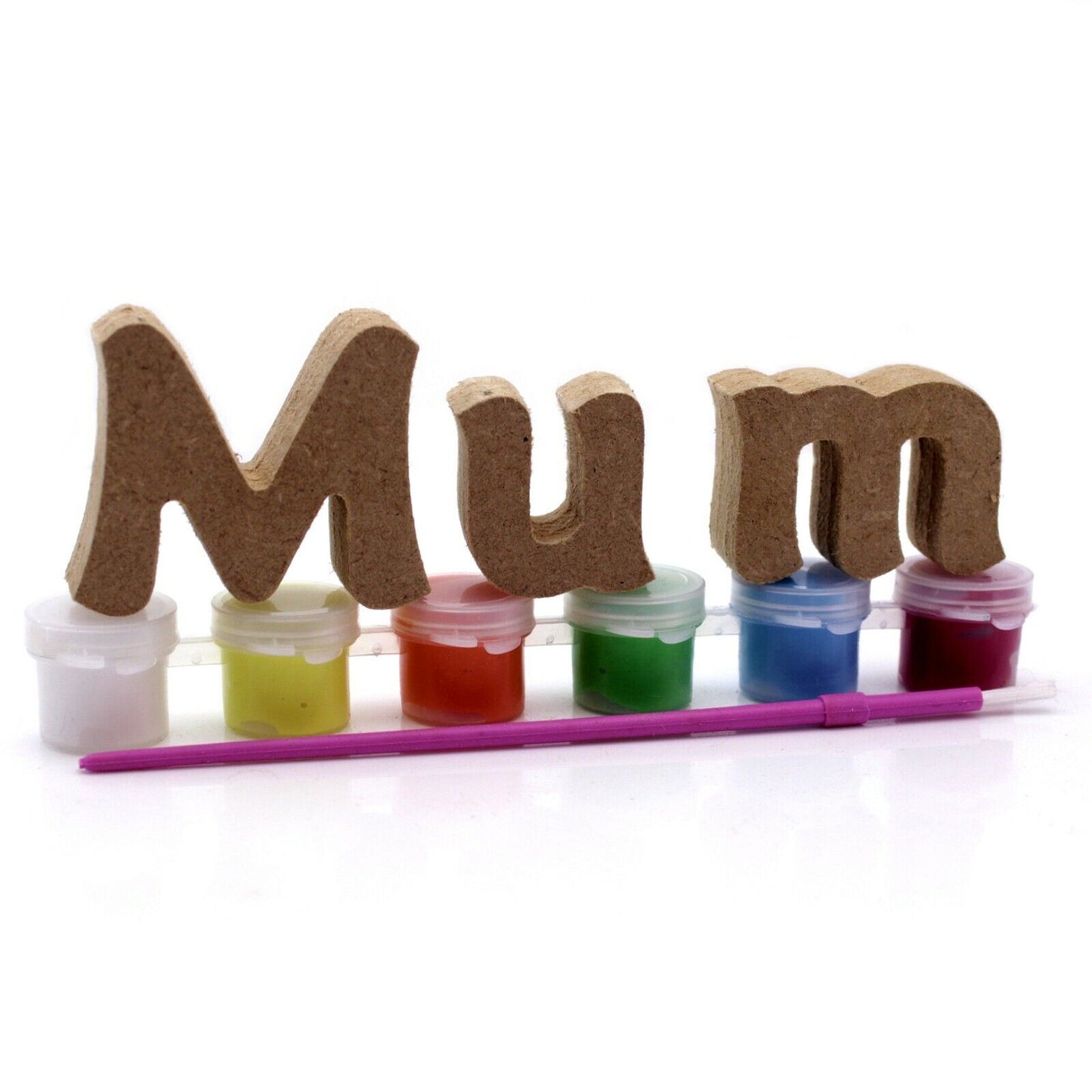 Free Standing Mum Word Kit With Paints and Brush. Paint your own mother's gift
