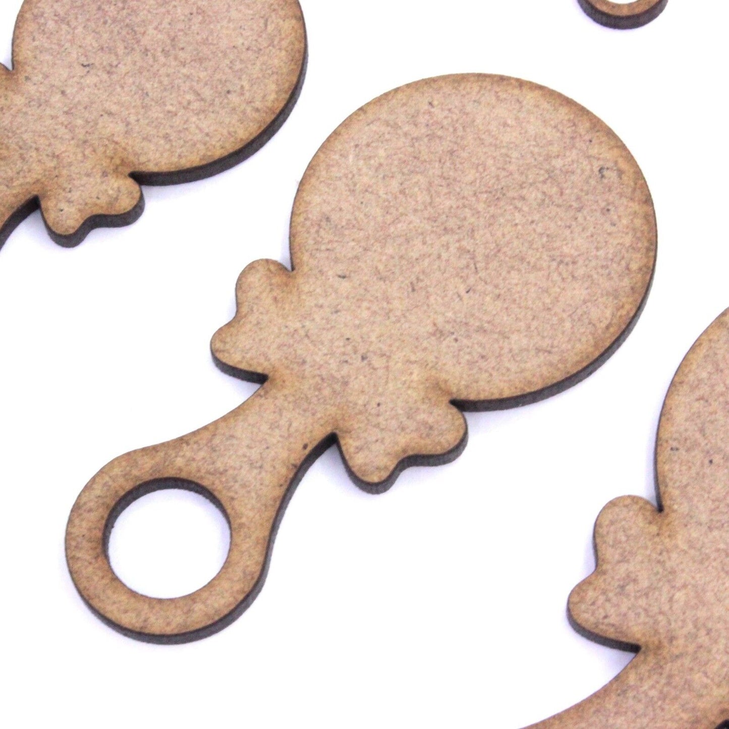 Baby Rattle Craft Shape, Various Sizes, 2mm MDF Wood. Babies, Boy, Girl