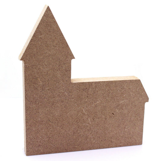 Free Standing 18mm MDF Church Craft Shape Various Sizes. Wedding, Chapel