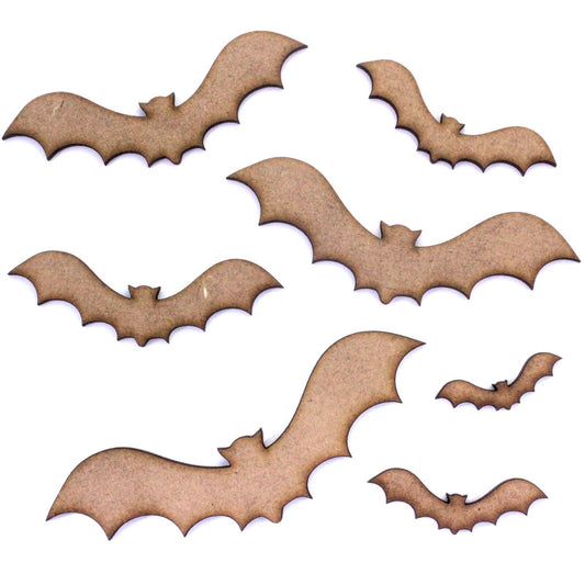 Bat Craft Shape. 3cm to 20cm. 2mm MDF. Halloween decoration, spooky, haunted