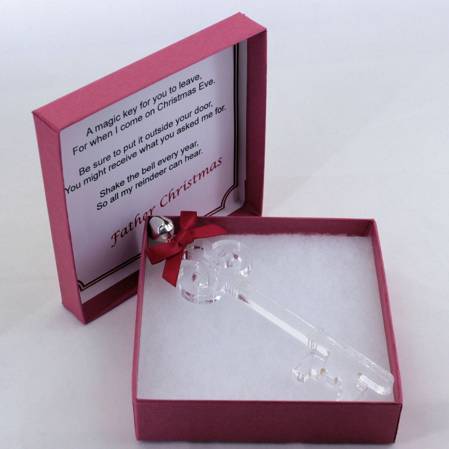 Santa Claus / Father Christmas Magic Key - Acrylic Key in Box With Poem in Lid