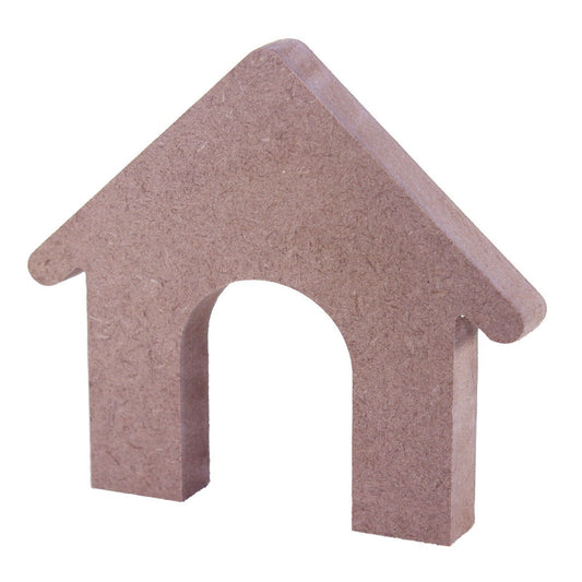Dog House Shape Craft Shape Free Standing 18mm MDF. 10cm to 30cm. Pet, Kennel