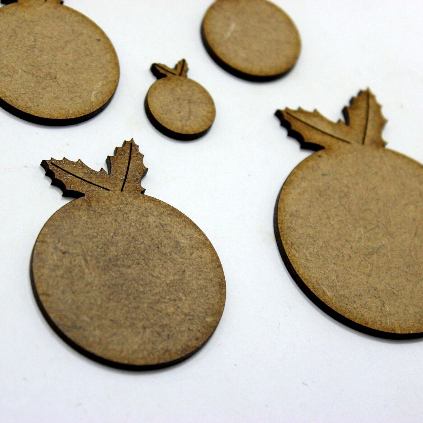 Round Christmas Pudding Craft Shape, 2cm to 20cm. 2mm MDF. Xmas, Festive