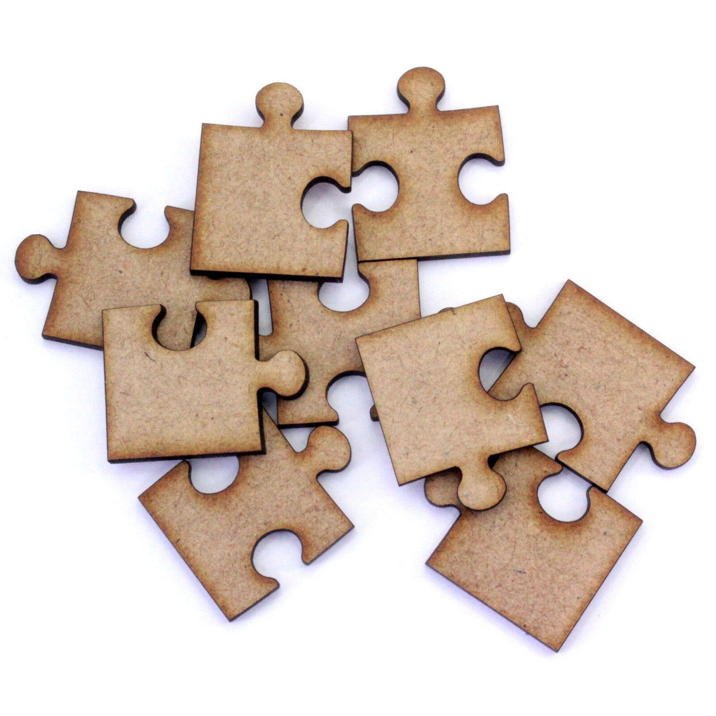 Jigsaw Piece Square MDF Craft Shapes. 4 Puzzle Size Options. Cut From 2mm MDF