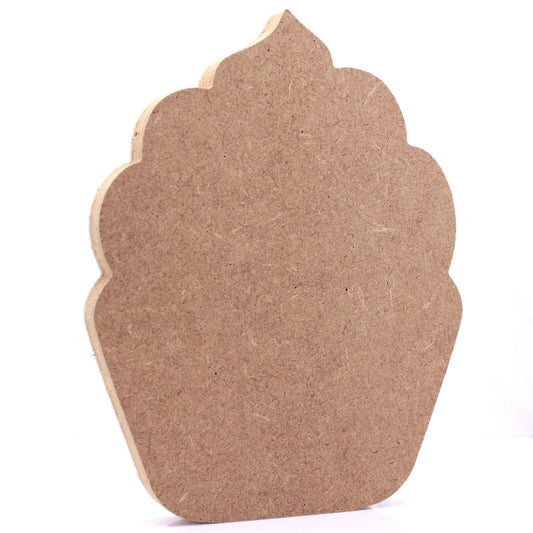 Free Standing 18mm MDF Cupcake Craft Shape Various Sizes. Cake, Bun, Bake