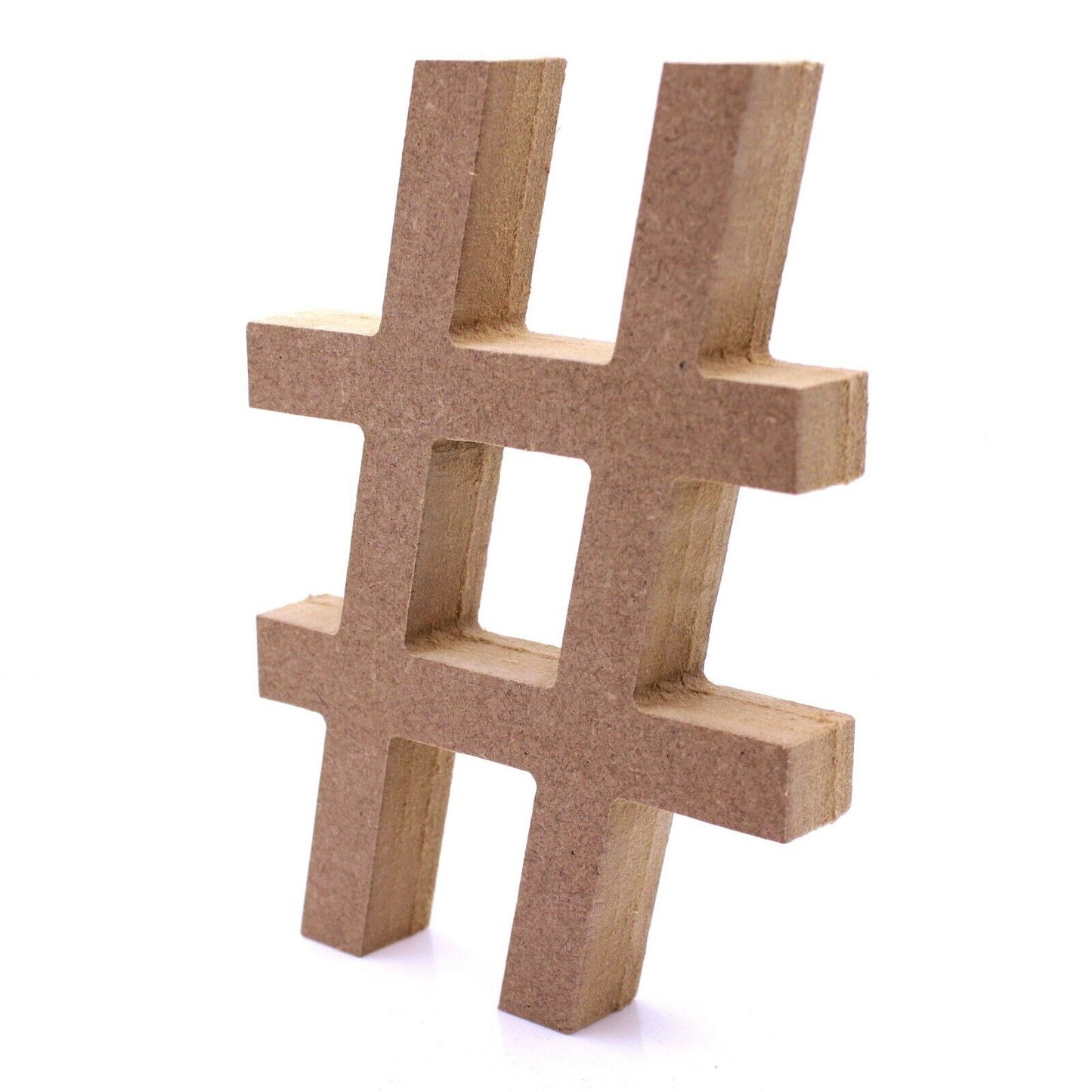 Free Standing 18mm MDF Hash Symbol Craft Shape Various Sizes. Hashtag