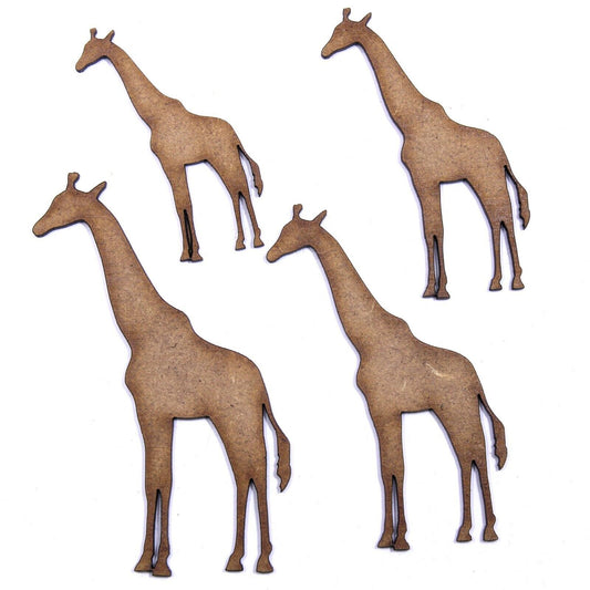 Giraffe Craft Shape, Various Sizes, 2mm MDF Wood. Africa, Safari, Nature