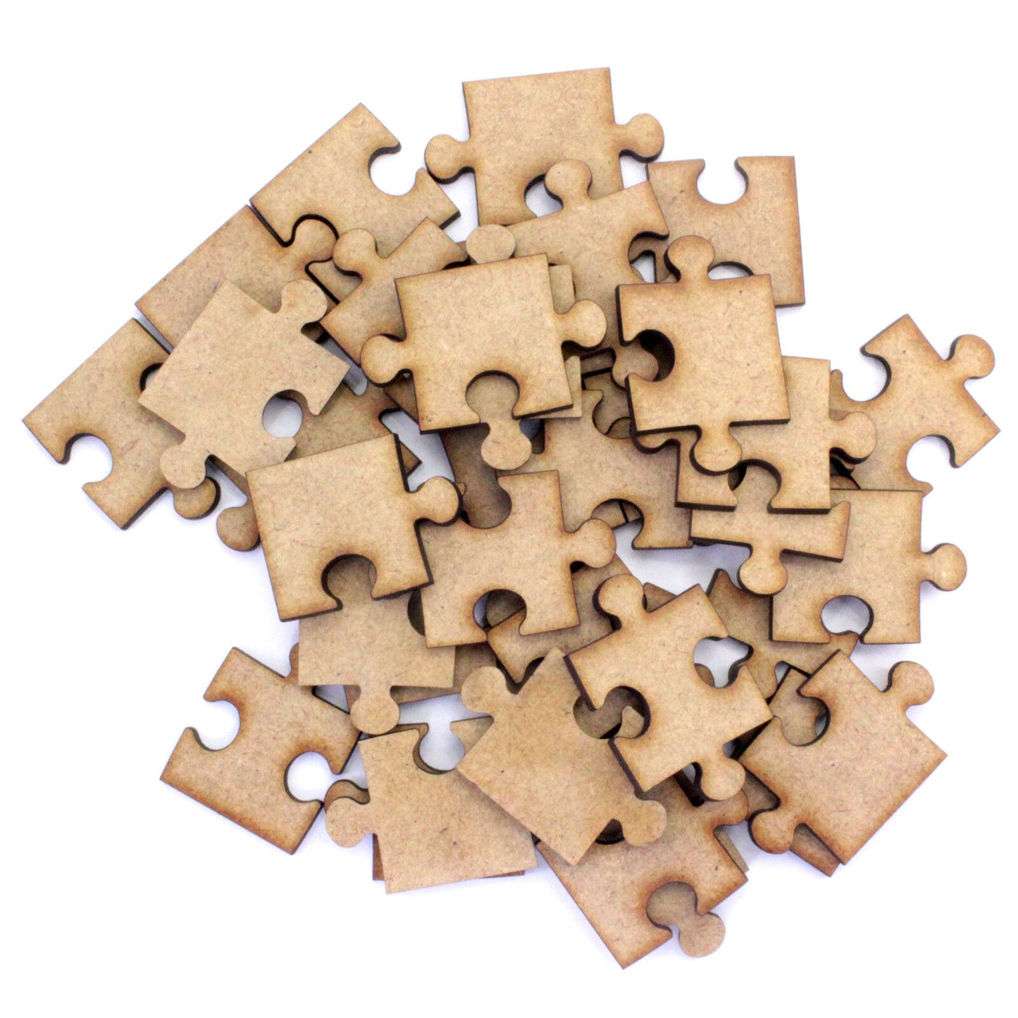 Jigsaw Piece Square MDF Craft Shapes. 4 Puzzle Size Options. Cut From 2mm MDF