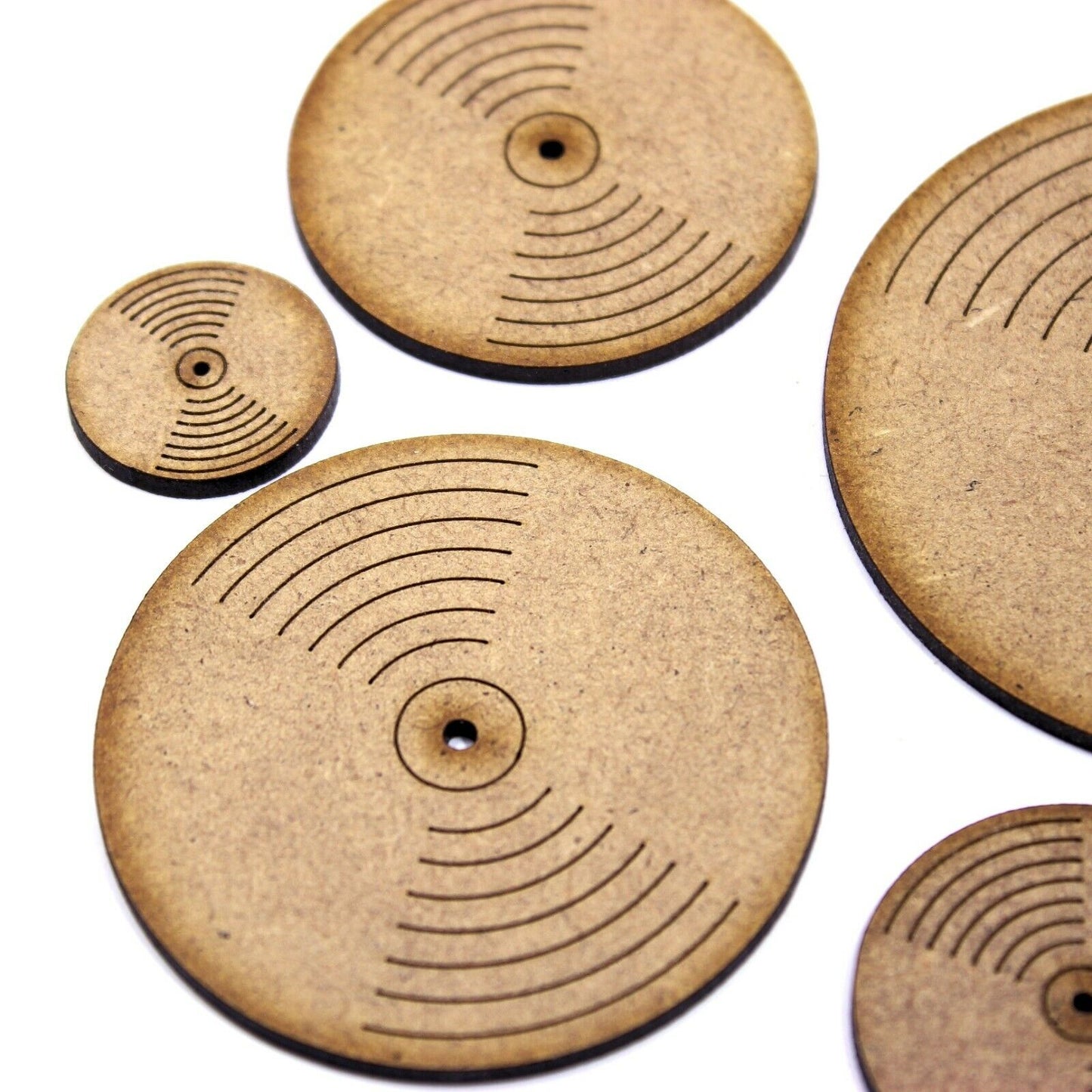 Record Craft Shape, Various Sizes, 2mm MDF Wood, LP, Single, Music, Album