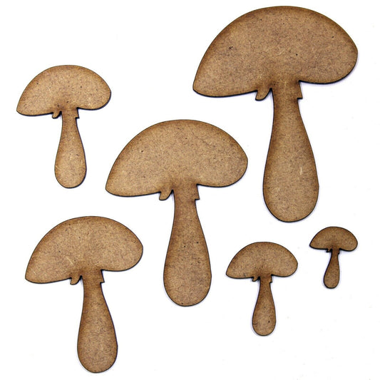 Mushroom 1 Craft Shape, Various Sizes, 2mm MDF Wood. Woodland, Food