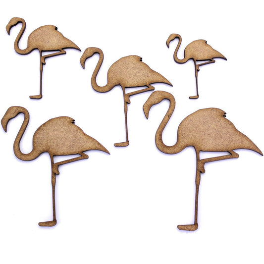 Flamingo Craft Shape. Various Sizes 40mm - 200mm. 2mm MDF. Bird, Animal