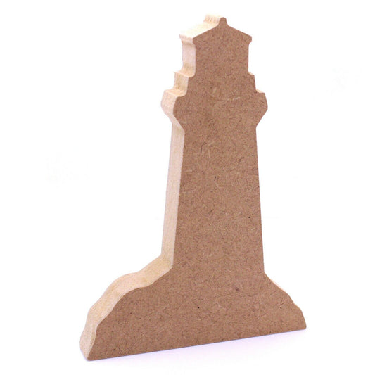 Free Standing 18mm MDF Lighthouse Craft Shape. 10cm to 30cm. Seaside, Beach