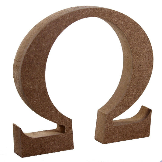 Free Standing 18mm MDF Omega Craft Shape Various Sizes. Greek Symbol