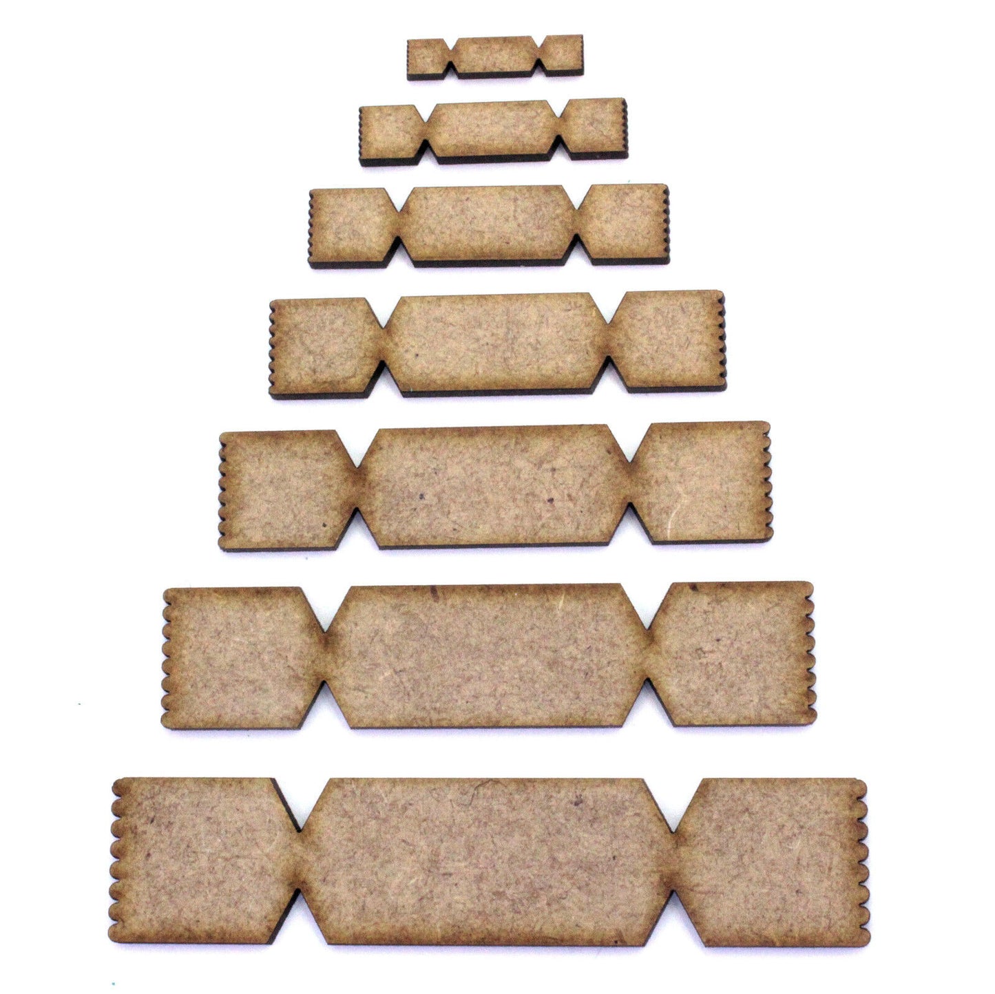 Christmas Cracker Craft Shape, Various Sizes, 2mm MDF Wood.
