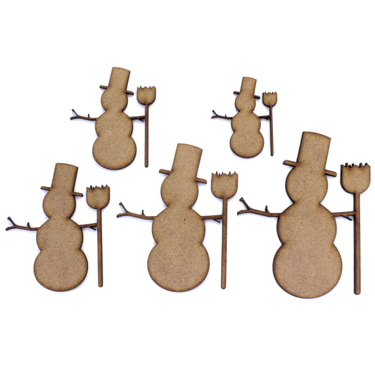 Snowman Craft Shapes. Various Sizes 40mm - 200mm. 2mm MDF. Christmas, holidays