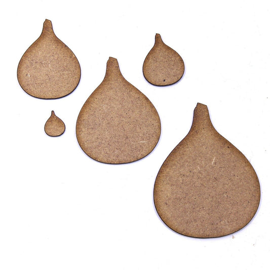 Fig Craft Shape Blank Base, Various Sizes, 2mm MDF. Onion, Fruit, Vegetable