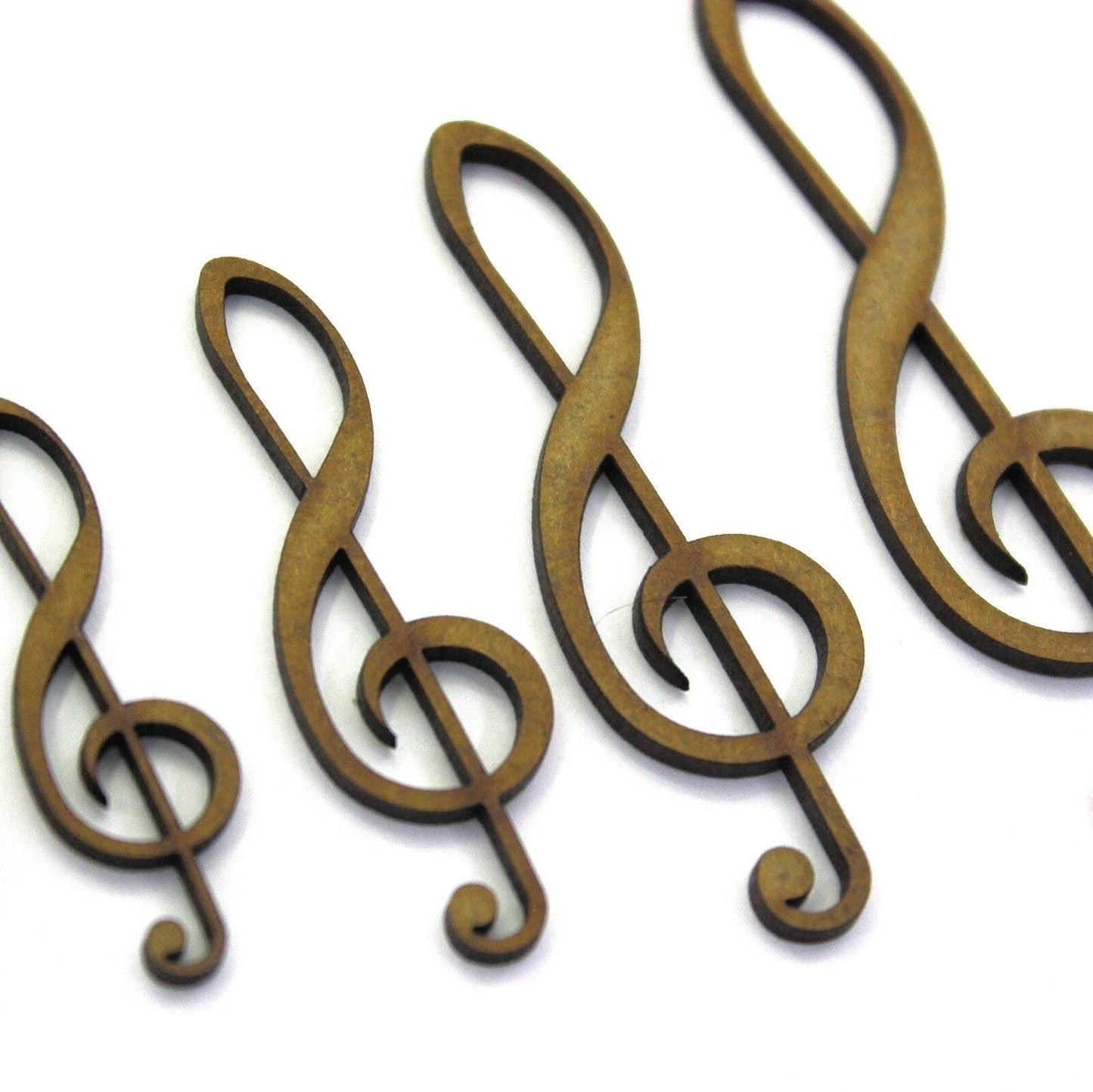 Treble Clef Craft Shape, Various Sizes, 2mm MDF Wood. Music, Note,