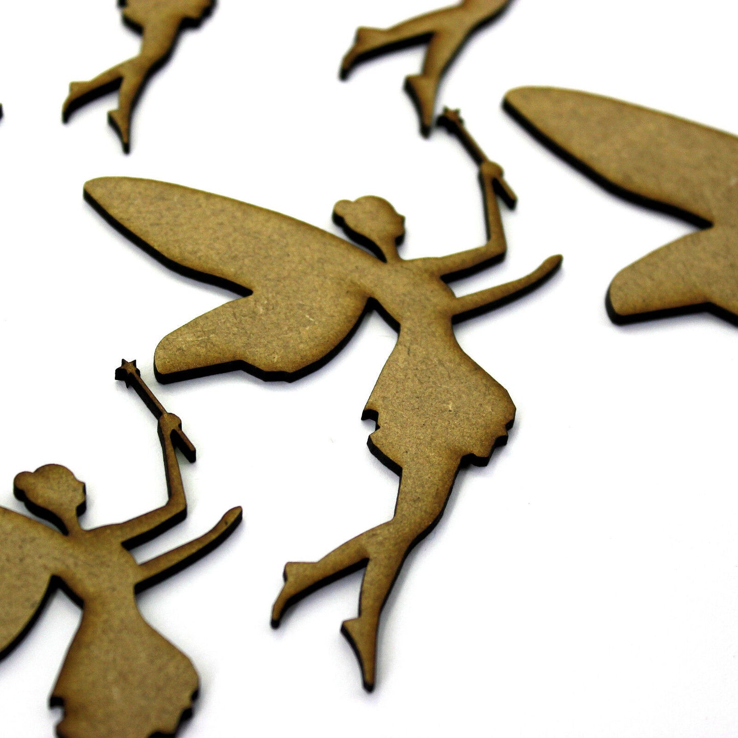 Fairy with Wand Craft Shapes. Various Sizes 50mm - 200mm. 2mm MDF Wood Laser Cut
