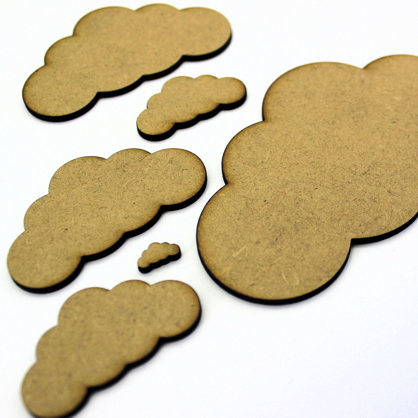 Cloud (symmetrical) Craft Shape, Embellishments, Decorations, 2mm MDF Wood