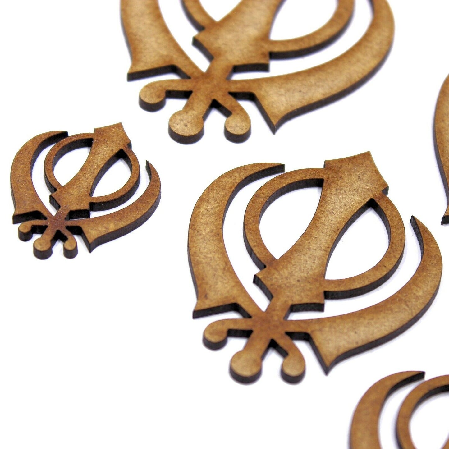 Sikh Symbol Craft Shape, Various Sizes, 2mm MDF Wood. Religion, Khanda, Sikhism