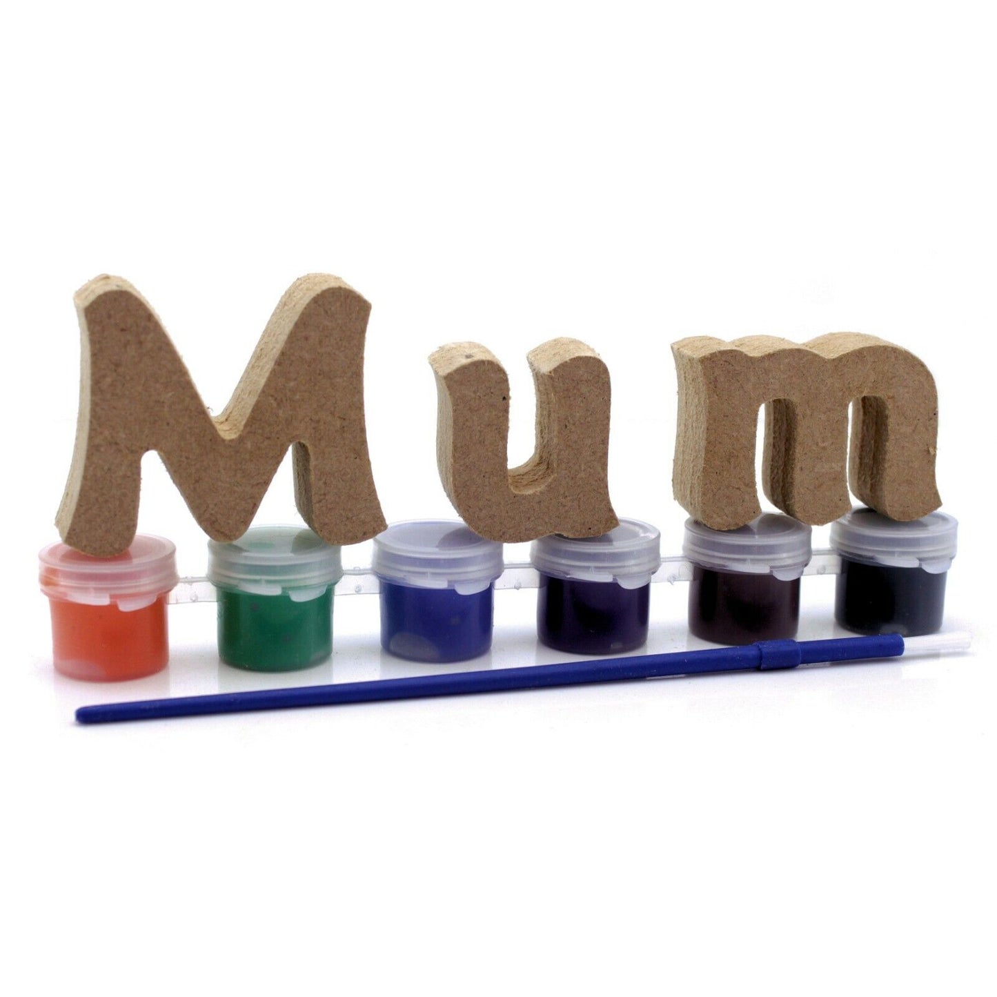 Free Standing Mum Word Kit With Paints and Brush. Paint your own mother's gift