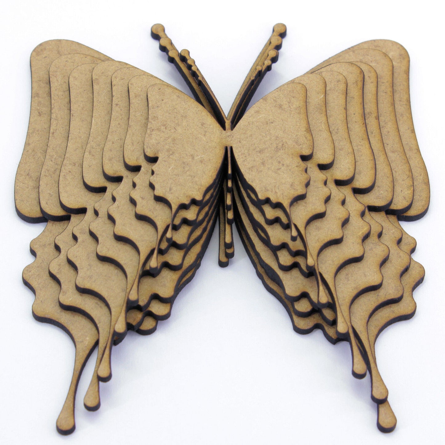 2mm MDF Wooden Fancy Butterfly, Craft Shapes, Embellishments, Tags, Decorations