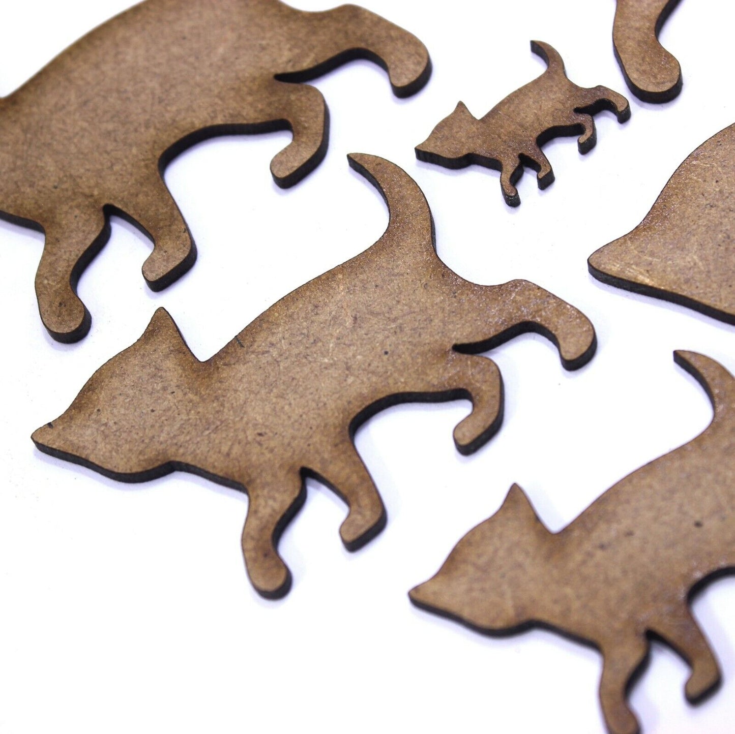 Kitten Craft Shape, Various Sizes, 2mm MDF Wood. Animal, Pet, Cat, Kitty