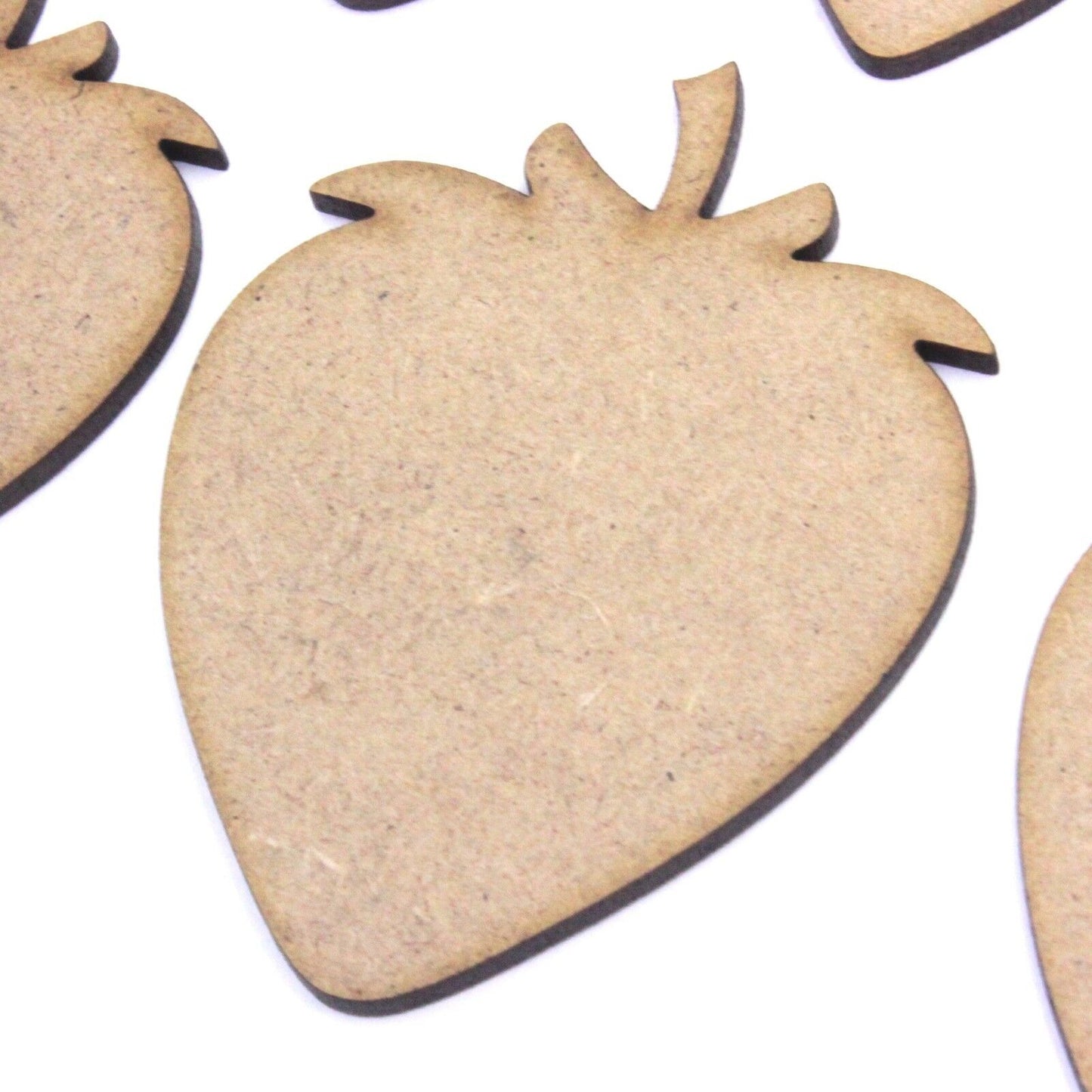 Strawberry Craft Shape, Various Sizes, 2mm MDF Wood. Fruit, Summer