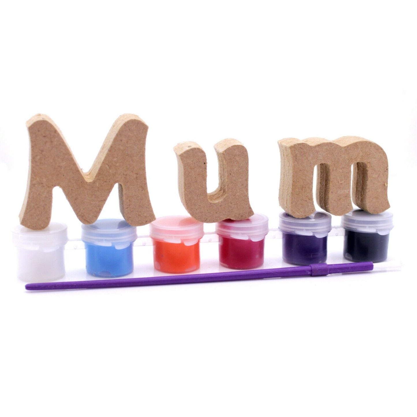 Free Standing Mum Word Kit With Paints and Brush. Paint your own mother's gift
