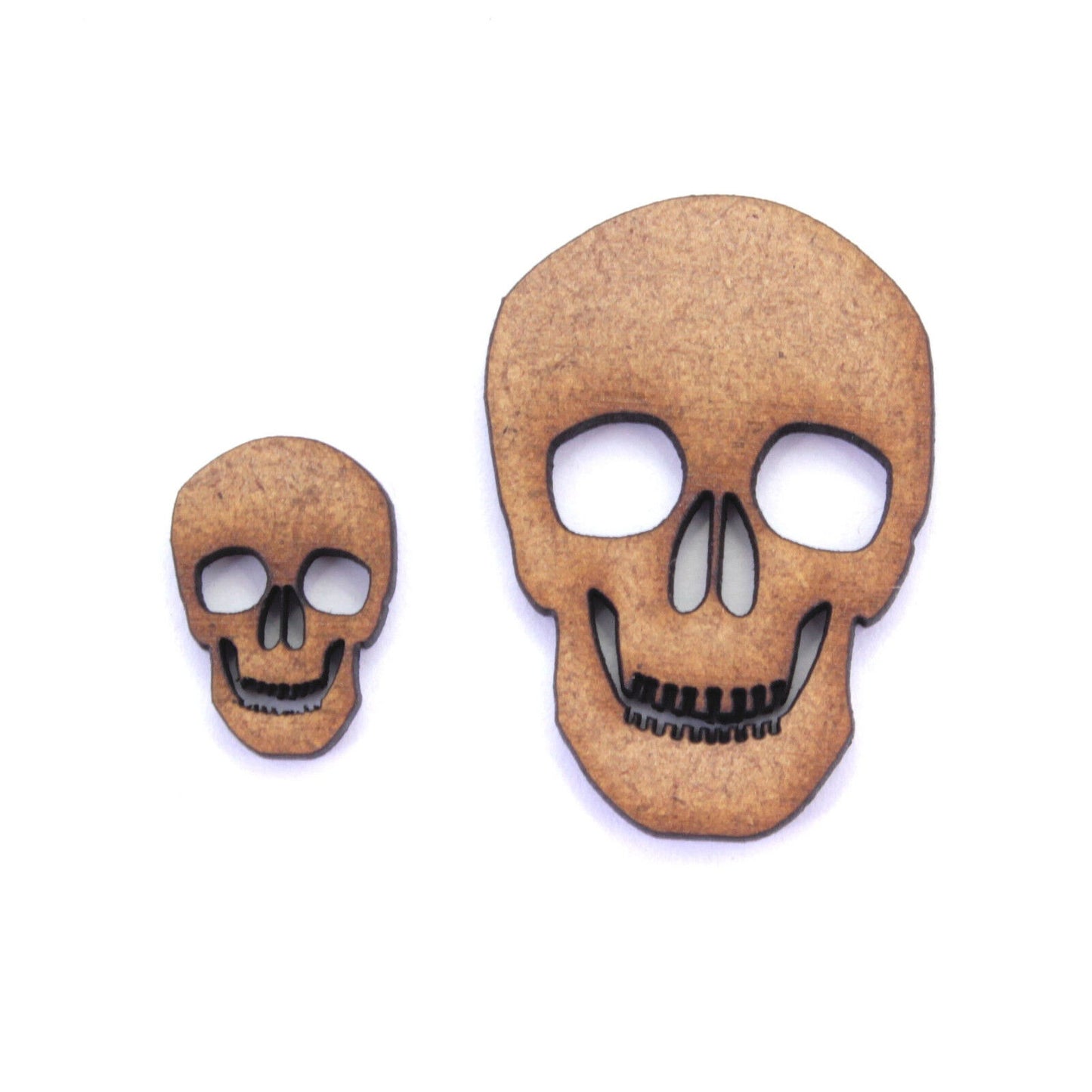 Skull Craft Shapes, Various Sizes. 2mm MDF Wood. Skeleton, Bone, halloween